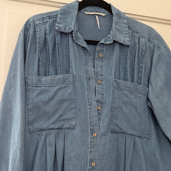 Free People Blue Denim Dress - Picture 2 of 4